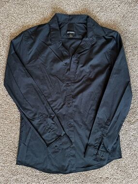 H&M Men's Black Button-Up Shirt Jacket